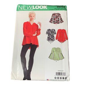 New Look Sewing Pattern D0723 Stylish Womens Tunic Shirt Size 8-20 uncut